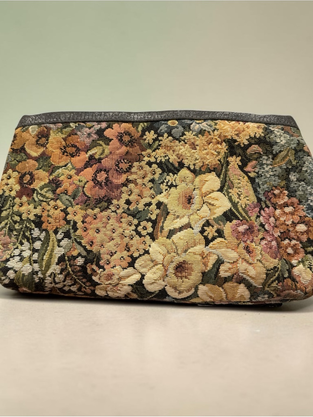 Vintage Pegasus Floral Tapestry Clutch Bag Cottagecore